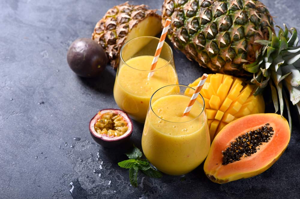 Papaya and Pineapple Smoothie for Herpes Patients - Hekma Center