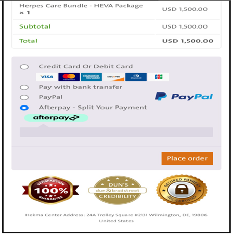afterpay payment - hekma center